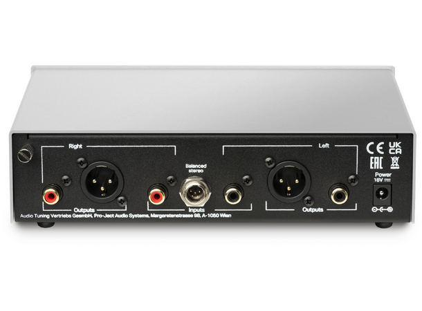 Pro-Ject Phono Box S3 B - sølv Balansert RIAA-trinn - MM/MC