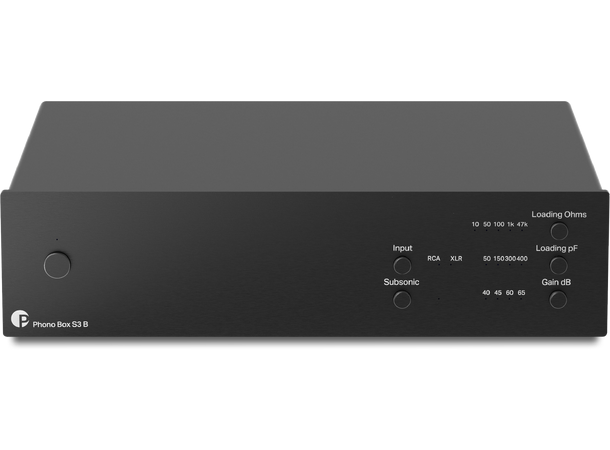 Pro-Ject Phono Box S3 B - sort Balansert RIAA-trinn - MM/MC