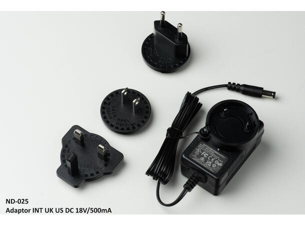 Pro-Ject ND-025 strømforsyning 18V/500mA Støpsel: INT (norsk) UK US