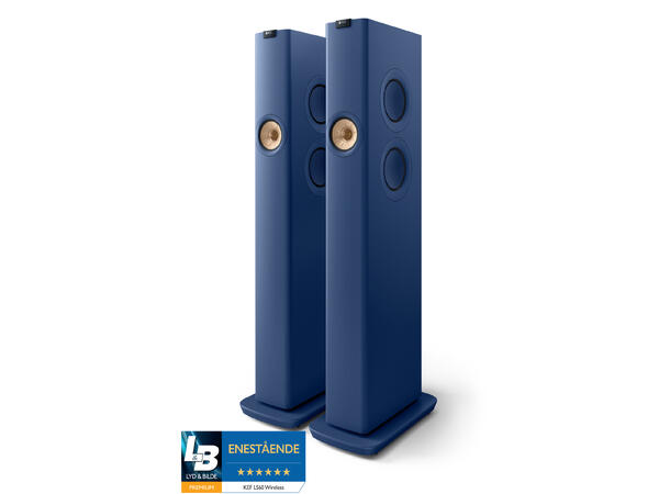 KEF LS60 Wireless - Kongeblå Aktiv gulvstående høyttaler 