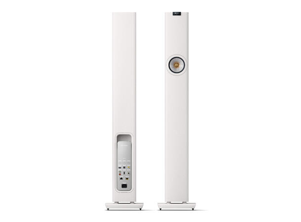 KEF LS60 Wireless - Mineralhvit Aktiv gulvstående høyttaler