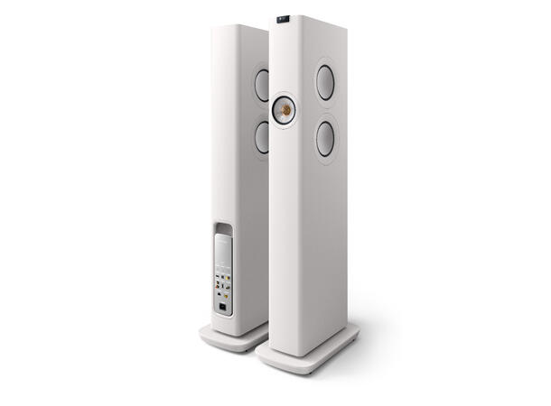 KEF LS60 Wireless - Mineralhvit Aktiv gulvstående høyttaler