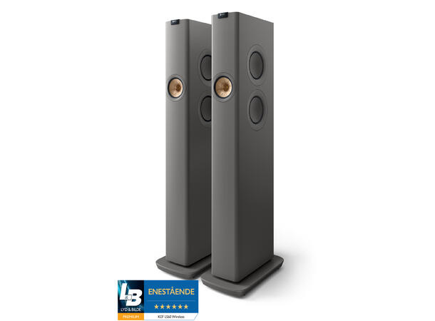 KEF LS60 Wireless - Titangrå Aktiv gulvstående høyttaler 