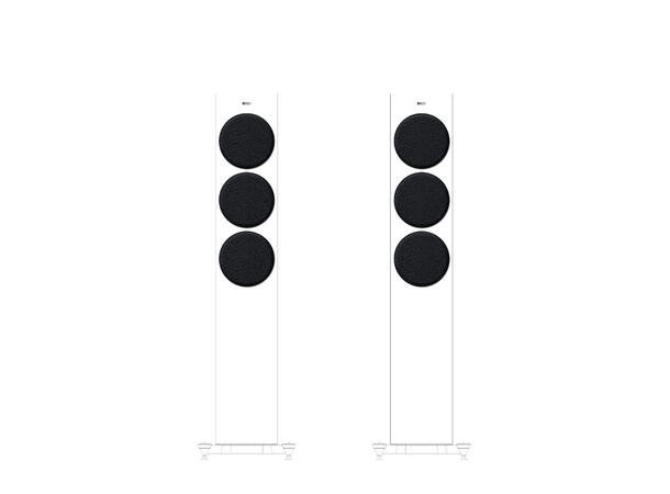 KEF Reference 3 Meta - Hvit høyglans/blå Gulvstående referansehøyttaler