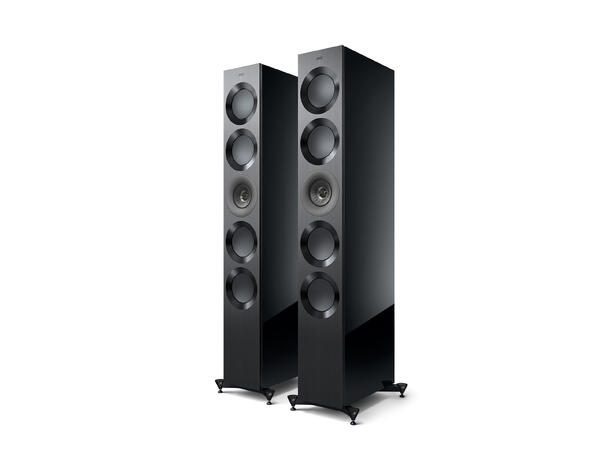 KEF Reference 5 Meta - Hvit høyglans/blå Referansehøyttaler med Meta teknologi