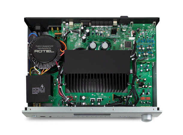 Rotel A12 MKII stereoforsterker, sort Integrert forsterker med DAC og RIAA