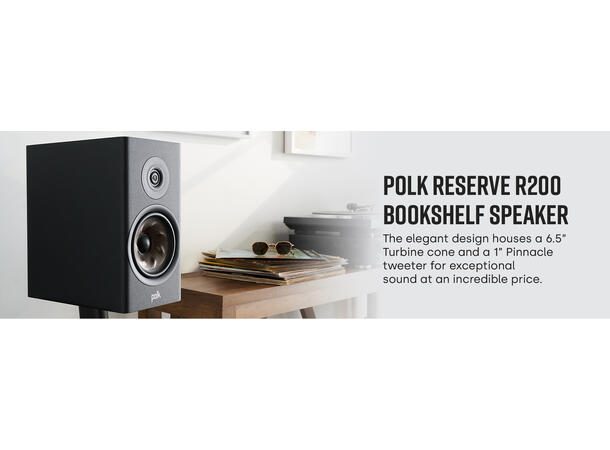 Polk Reserve R200 - sort Stativhøyttaler 