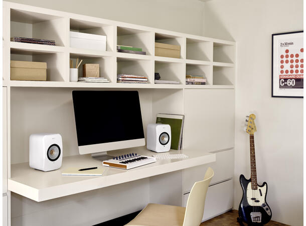 KEF LSX II - Hvit Klasseledende aktiv høyttaler