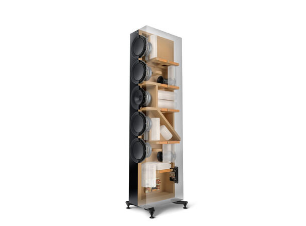 KEF R11 Meta - Sort 3-veis gulvstående flaggskiphøyttaler