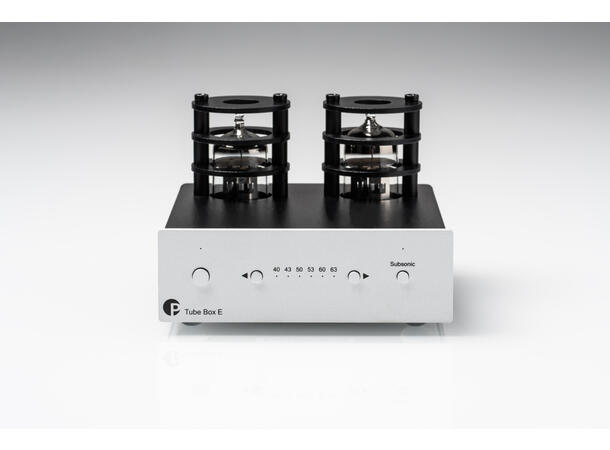 Pro-Ject Tube Box E - sølv Balansert RIAA-trinn med rør - MM/MC