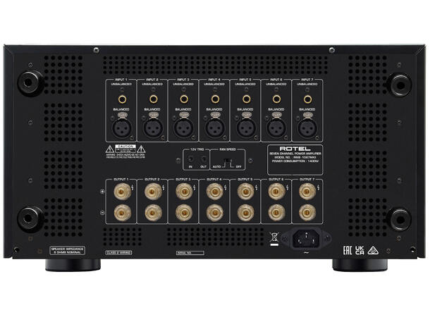 Rotel RMB-1587 MKII - Sort 7-kanals effektforsterker