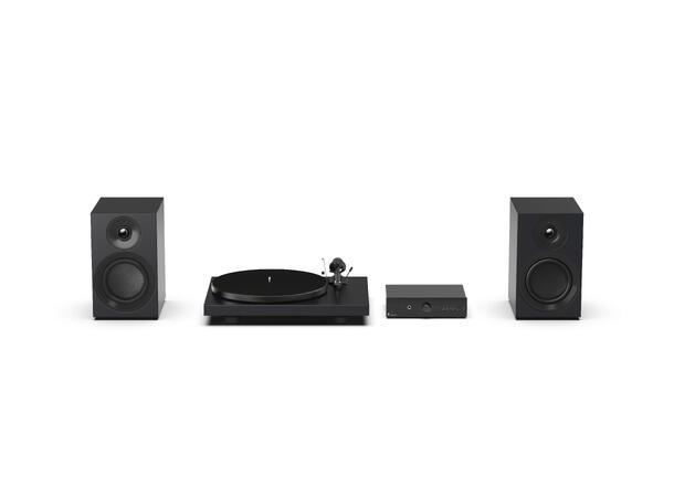 Pro-Ject Colourful Audio System E - sort Alt-i-ett komplett stereoanlegg 