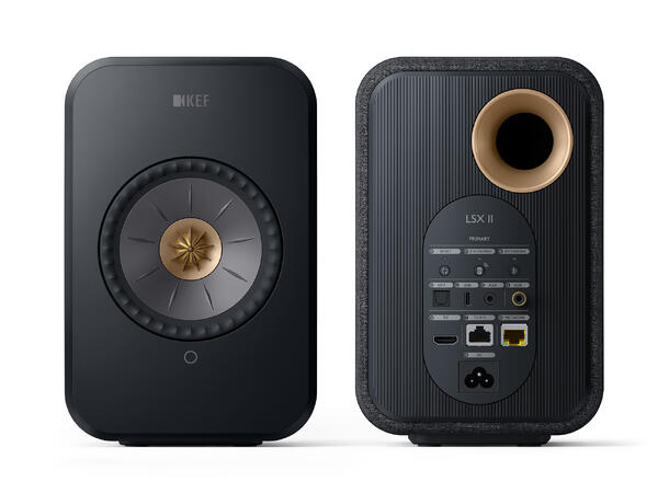 KEF LSX II - sort B-vare Klasseledende aktiv høyttaler 