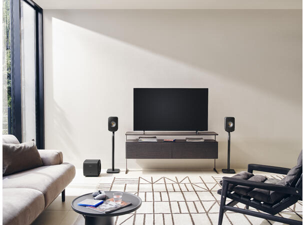 KEF LSX II - sort B-vare Klasseledende aktiv høyttaler 