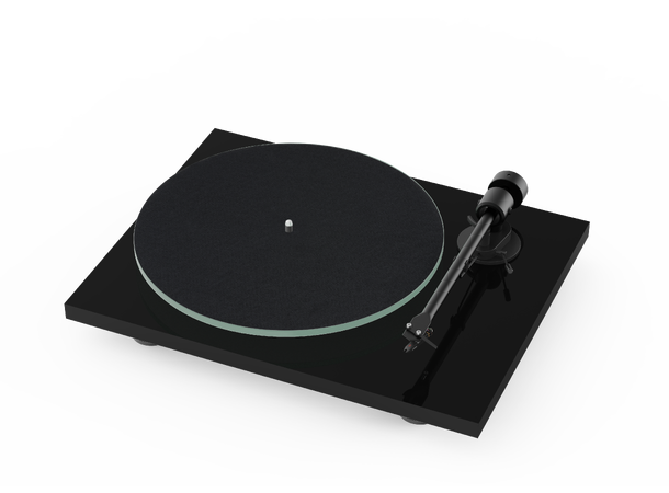 Pro-Ject T1 EVO - piano sort Platespiller med Ortofon OM10 pickup 