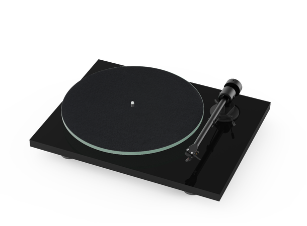 Pro-Ject T1 EVO - piano sort Platespiller med Ortofon OM10 pickup