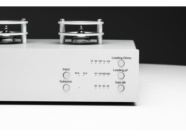 Pro-Ject Tube Box S3 B - sølv Balansert RIAA-trinn med rør - MM/MC 