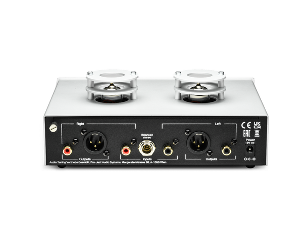 Pro-Ject Tube Box S3 B - sølv Balansert RIAA-trinn med rør - MM/MC 