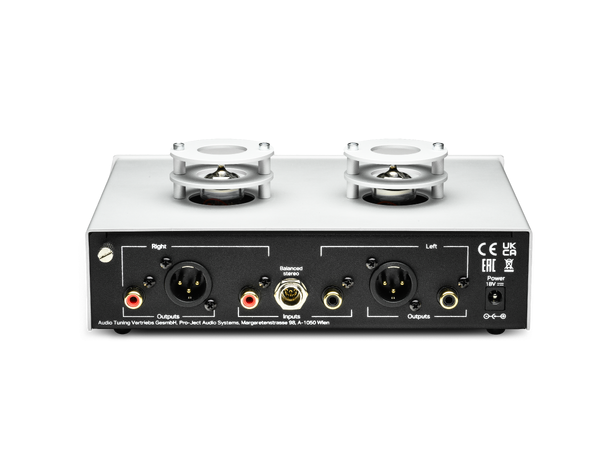 Pro-Ject Tube Box S3 B - sølv Balansert RIAA-trinn med rør - MM/MC