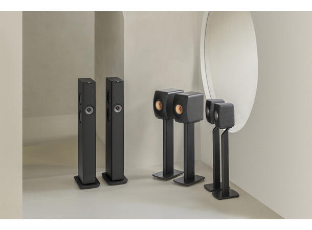KEF LS60 Wireless - Karbonsort Aktiv gulvstående høyttaler