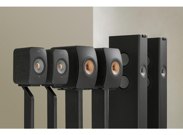 KEF LS60 Wireless - Karbonsort Aktiv gulvstående høyttaler