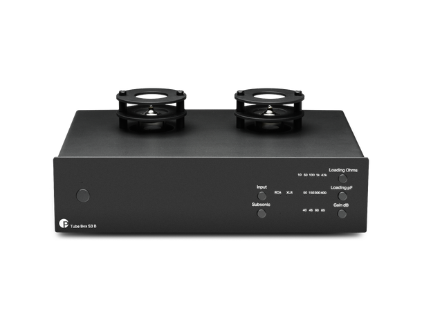 Pro-Ject Tube Box S3 B - sort Balansert RIAA-trinn med rør - MM/MC