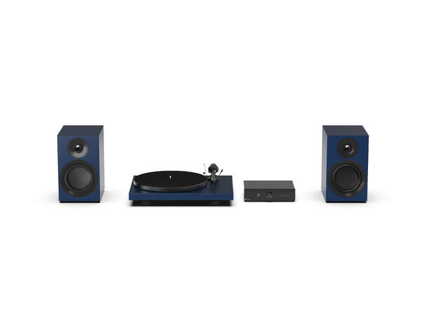 Pro-Ject Colourful Audio System E - blå Alt-i-ett komplett stereoanlegg - B-VARE
