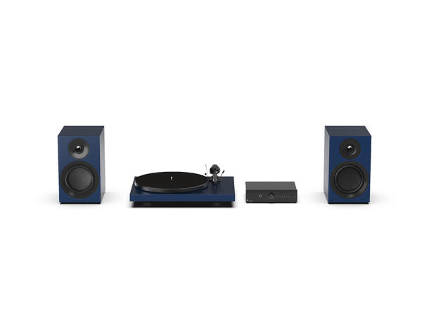 Pro-Ject Colourful Audio System E - blå Alt-i-ett komplett stereoanlegg - B-VARE 