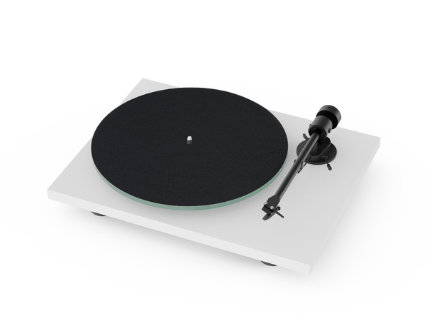 Pro-Ject T1 EVO Phono - hvit Ortofon OM10 pickup - innebygd RIAA