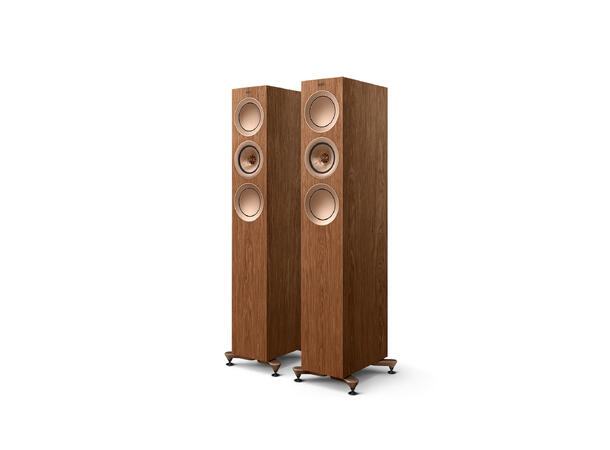 KEF R5 Meta - valnøtt B-vare "Best-i-Klassen" Gulvstående høyttaler