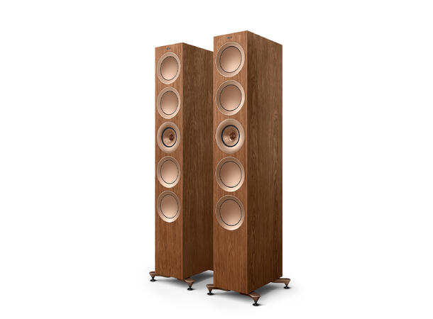 KEF R11 Meta - Valnøtt 3-veis gulvstående flaggskiphøyttaler