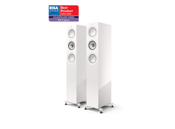 KEF R5 Meta - Hvit 3-veis kompakt gulvstående høyttaler