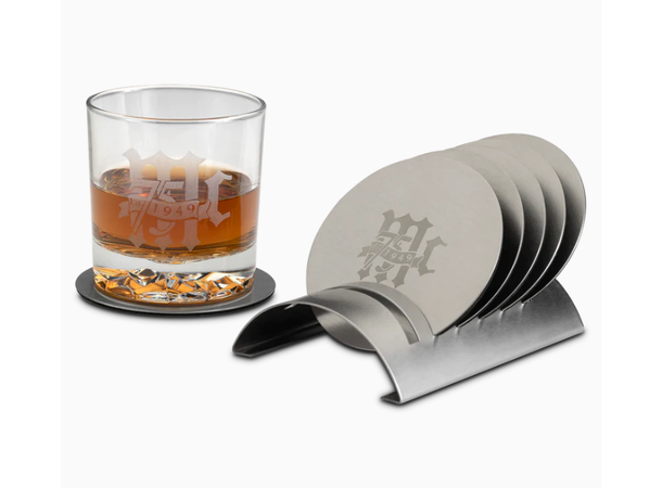 Mcintosh Bordskånere i stål 6 stk Coasters med stativ