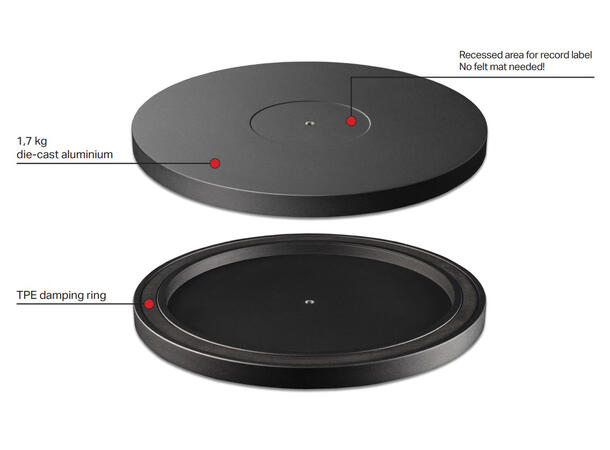 Pro-Ject Pro Platter - Debut Aluminiumstallerken til flere modeller 