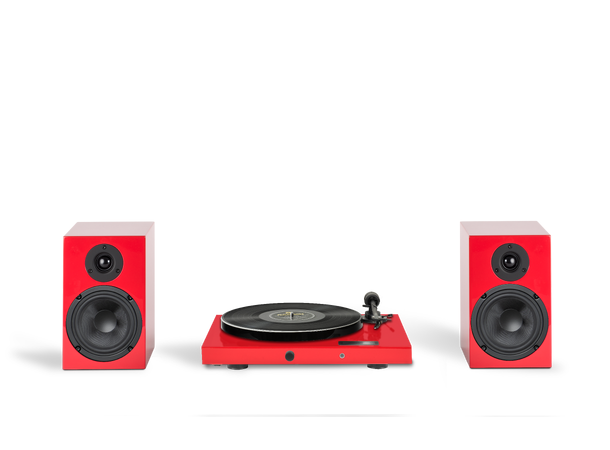 Pro-Ject Jukebox E1 Hi-Fi Set - rød Alt-i-ett komplett stereoanlegg