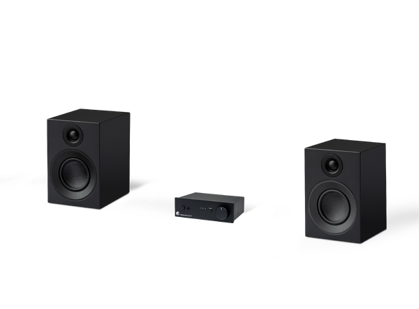 Pro-Ject Travel Set - sort Kompakt stereoanlegg m/koffert 