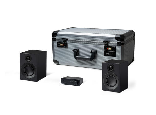 Pro-Ject Travel Set - sort Kompakt stereoanlegg m/koffert 