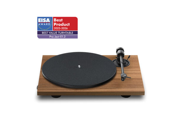 Pro-Ject E1.2 BT - valnøtt Platespiller med RIAA og Bluetooth 