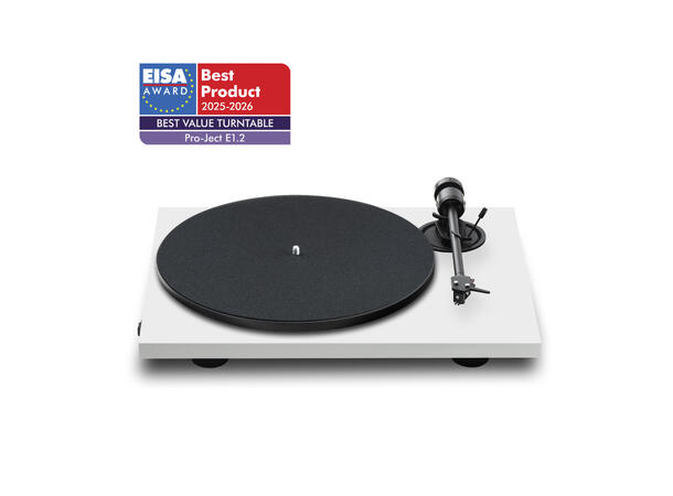 Pro-Ject E1.2 Phono - hvit Platespiller med innebygd  RIAA-trinn 