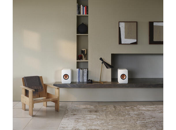 KEF LS50 Wireless II Mineral White Klasseledende aktiv høyttaler 
