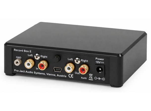 Pro-Ject Record Box E - sort RIAA-trinn med A/D-konverter og USB 