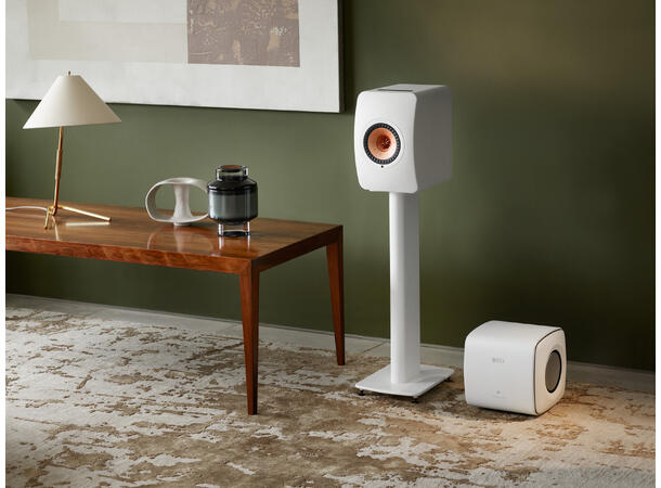 KEF KC62 - Hvit Kompakt Subwoofer