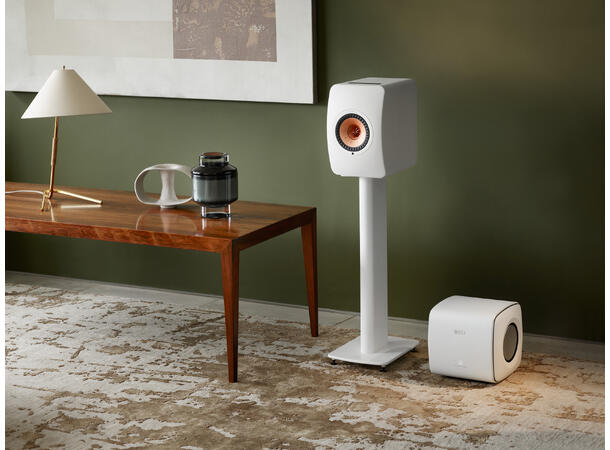 KEF KC62 - Hvit Kompakt Subwoofer 