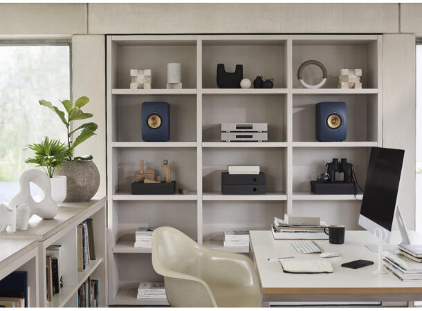 KEF LS50 Meta - Kongeblå Stativhøyttaler 