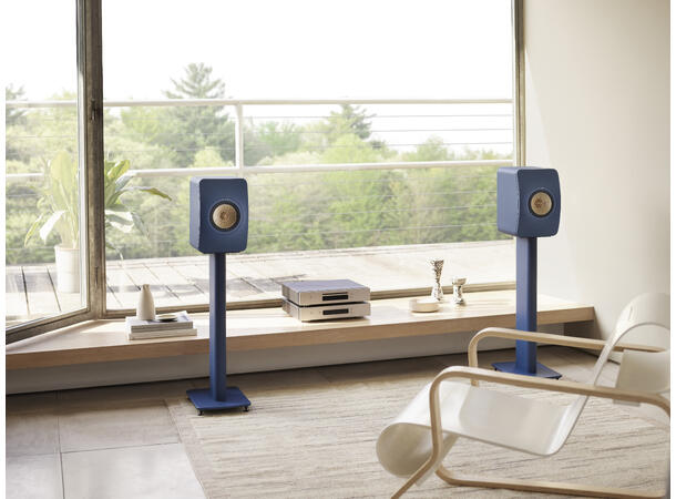 KEF LS50 Meta - Kongeblå Stativhøyttaler 