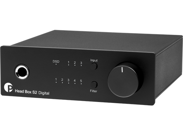 Pro-Ject Head Box S2 Digital - sort Mini hodetelefonforsterker med DAC