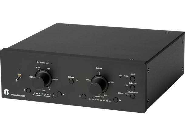 Pro-Ject Phono Box RS2 - sort Balansert RIAA-trinn - MM/MC