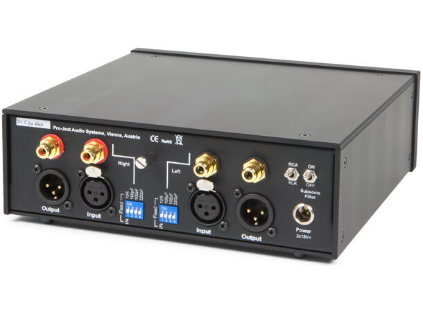 Pro-Ject Phono Box RS - sølv Balansert RIAA-trinn - MM/MC