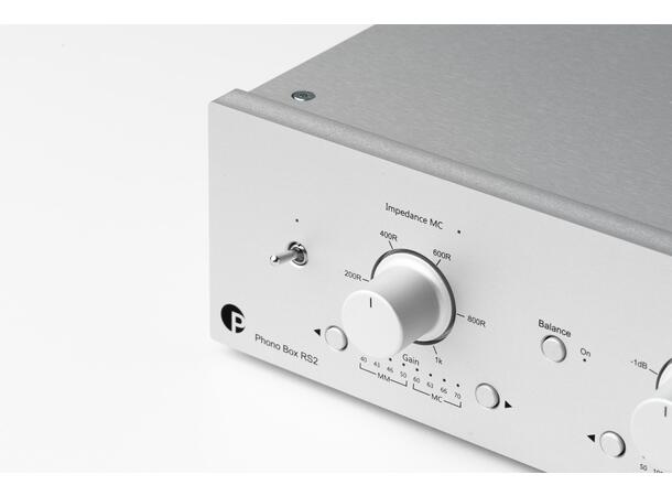 Pro-Ject Phono Box RS2 - sølv Balansert RIAA-trinn - MM/MC