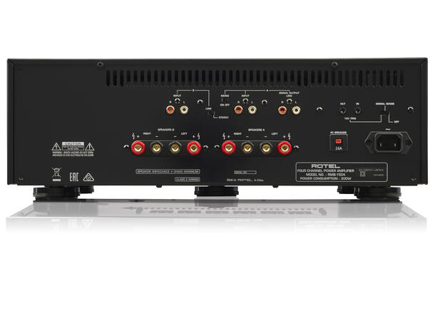 Rotel RMB-1504 - sort 4-kanals effektforsterker